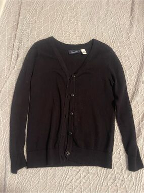 The Children's Place Black Button-Up V-Neck Cardigan